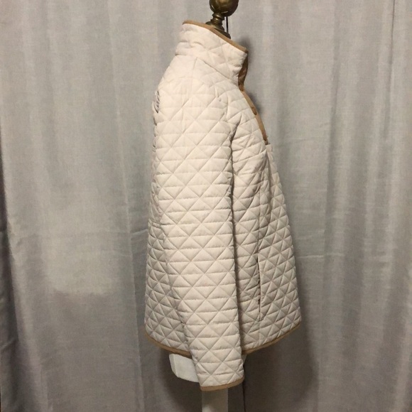 Gorgeous NWOT LANDS’ END Prima Loft Pull Over-S 6-8) Light Stone/Tan Trim-Snaps - Picture 10 of 17